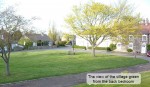 The view of the village green from the back bedroom
